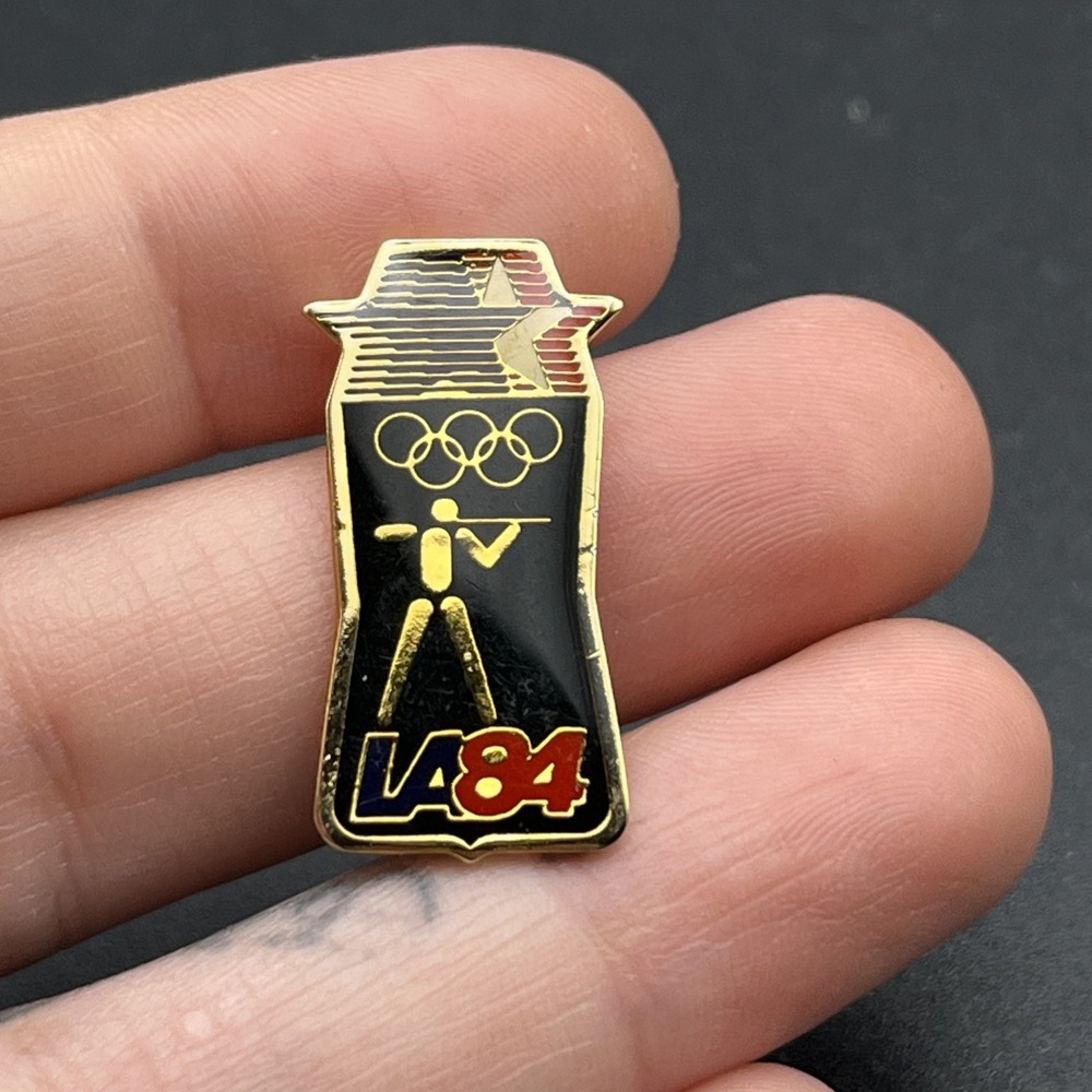 1984 Los Angeles Olympics Shooting Event Lapel Hat Pin